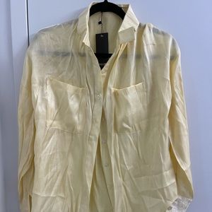 NWT Nasty Gal yellow button down!